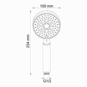 Ручной душ WASSERKRAFT A036 хром