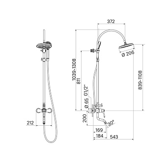 Смеситель для ванны IDDIS Oldie OLDSB3Fi06 хром