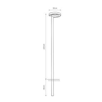 Светильник ландшафтный Nowodvorski Pole Led 9185 20Вт IP54 LED графит