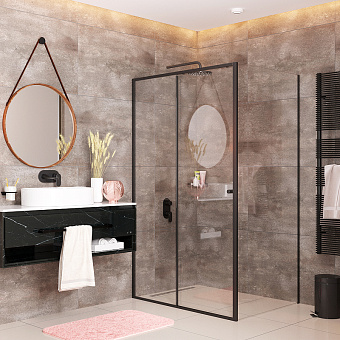 Угловое ограждение WASSERKRAFT Dill 61S15 200х110см стекло прозрачное