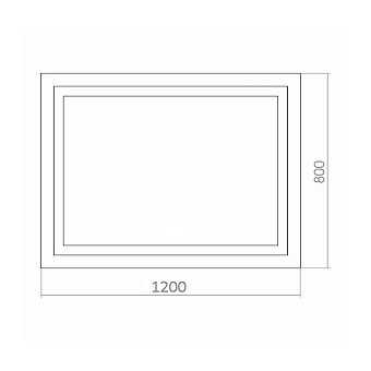 Зеркало Azario Ливия LED-00002270 80х120см с подсветкой