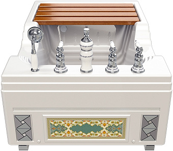 Ванна акриловая RADOMIR Тахрат 1-01-0-0-1-166 120х80см пристенная