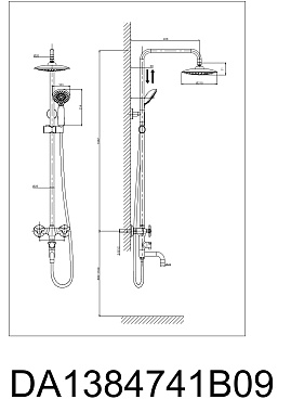 Душевая система D&K HessenGoethe DA1384741E09 хром