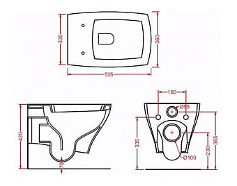 Унитаз подвесной ArtCeram Jazz JZV001 01 00 без сиденья