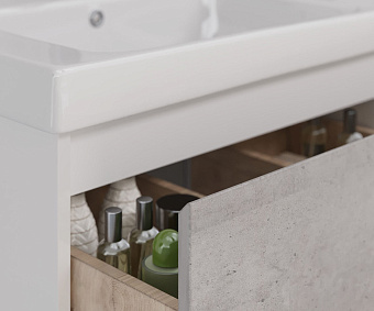 Тумба под раковину напольная LEMARK Combi LM03C100T-Beton 45х95,8х65см