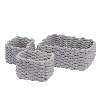 Корзина для белья WASSERKRAFT Mindel WB-850 Set серый 11,7л