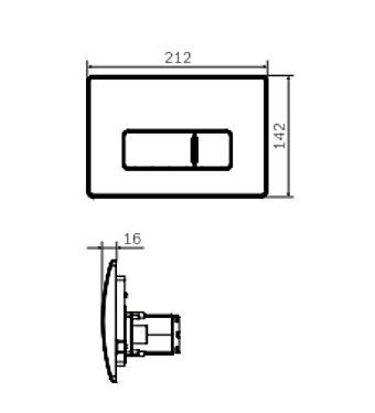 Панель смыва AM-PM Pro M I048051 хром