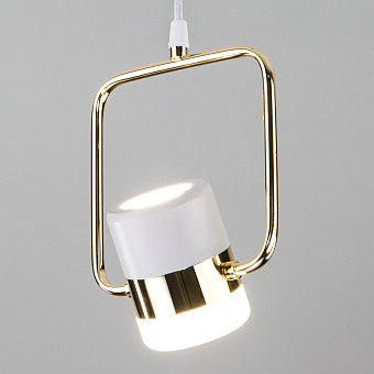 Светильник подвесной Eurosvet Oskar 50165/1 LED золото/белый 9Вт LED
