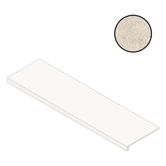 Плитка для ступеней Atlas Concord Италия Boost Stone A7OQ White Scalino 33х120см 0,396кв.м. матовая
