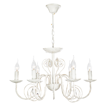 Люстра потолочная Eurosvet Tomas 60018/6 белый с золотом 60Вт 6 лампочек E14