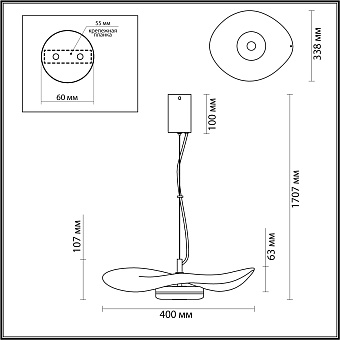 Светильник подвесной Odeon L-VISION 4860/13L 13Вт LED