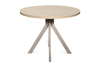 Кухонный стол раскладной AERO 100х100х74см закаленное стекло/сталь Cap