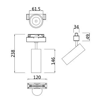 Магнитный трековый светильник Maytoni Focus LED TR019-2-15W3K-W 18Вт LED белый