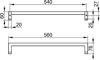 Полотенцедержатель Keuco Edition 90 19101010600 хром 56см