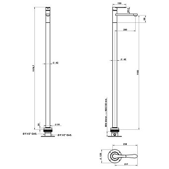 Смеситель для раковины Bongio O'Clock Green 14533NEGREU матовый чёрный