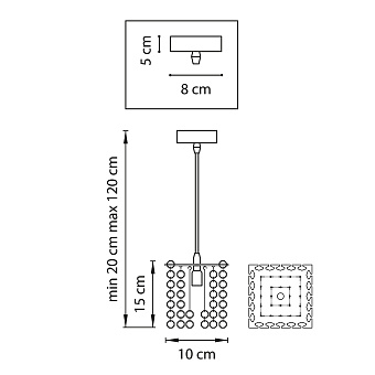 Светильник подвесной Lightstar Cristallo 795412 40Вт G9