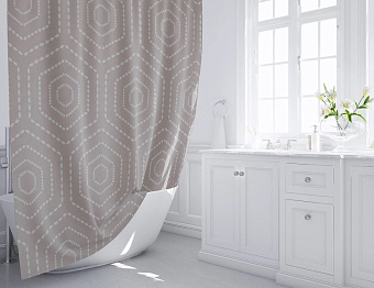 Шторка для ванной FIXSEN Actual FX-1512 200х180см бежевый