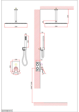 Душевая система D&K Bayern.Liszt DA1515801A19 хром