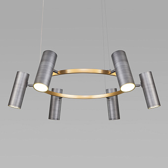 Светильник подвесной Eurosvet Spacer 90103/6 матовый серый/золото 62Вт LED