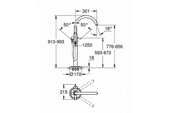 Смеситель для ванны GROHE Atrio 32653002 хром