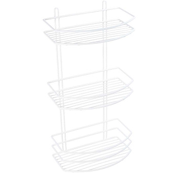 Полка в ванную округлая FIXSEN FX-720W-3 3-ярусная 16х25см белый