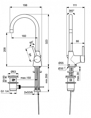 Смеситель для раковины IDEAL STANDARD CERALINE BC195AA хром