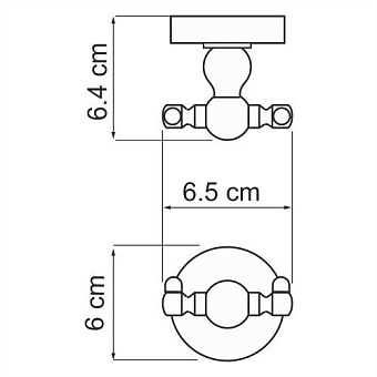 Крючок WASSERKRAFT Aland K-8500 K-85023D хром