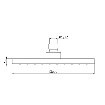 Верхний душ KERAMA MARAZZI Futura 26598KM.01.093 чёрный матовый