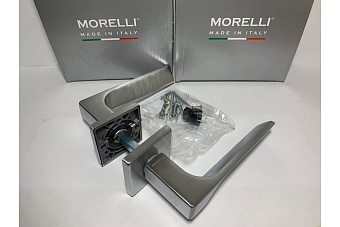 Дверная ручка нажимная MORELLI ECO Fiord-SQ CSA матовый хром