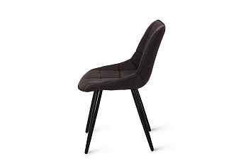 Кухонный стул AERO 50х46х81см сталь/экокожа Basalt