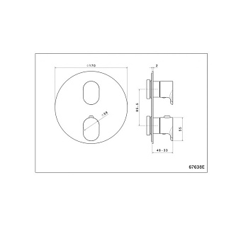 Внешняя часть смесителя KERAMA MARAZZI 67638EKM.M0.070