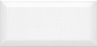 Настенная плитка KERAMA MARAZZI Бланше 19040 N белый грань 20х9,9см 0,8кв.м. глянцевая