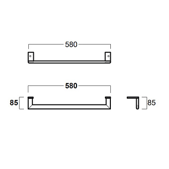 Полотенцедержатель SIMAS Lft Spazio LFT A2cr хром 58см