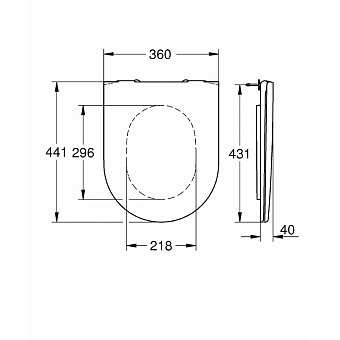 Сиденье для унитаза GROHE 39577000 с микролифтом