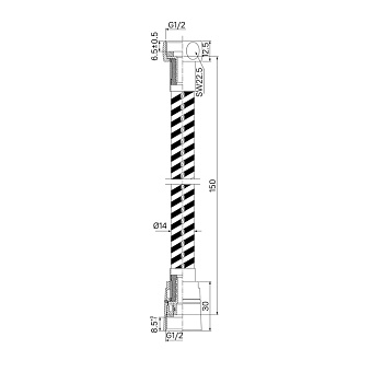 Душевой шланг IDDIS OPH15SLi19 150см Серебряный