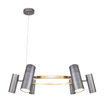 Светильник подвесной Eurosvet Spacer 90103/6 матовый серый/золото 62Вт LED