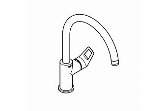 Смеситель для кухни GROHE BauLoop 31232001 высокий излив хром