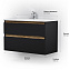 Тумба под раковину подвесная AM-PM X-Joy M85AFHX1002BM 44,5х97х60см