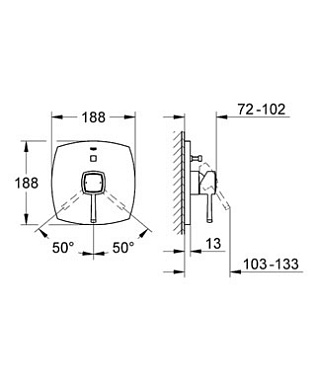 Смеситель для ванны GROHE Grandera 19920IG0 золото/хром