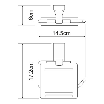 Держатель туалетной бумаги WASSERKRAFT Leine K-5000 WHITE K-5025WHITE бежевый/хром
