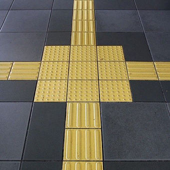 Неполированный керамогранит Atlas Concord Италия Ground Track MT70 Yellow Cross Matt 30х30см 1,08кв.м.