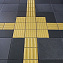 Неполированный керамогранит Atlas Concord Италия Ground Track MT70 Yellow Cross Matt 30х30см 1,08кв.м.