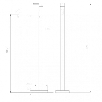 Смеситель для раковины Abber Wasser Kreis AF8140 хром