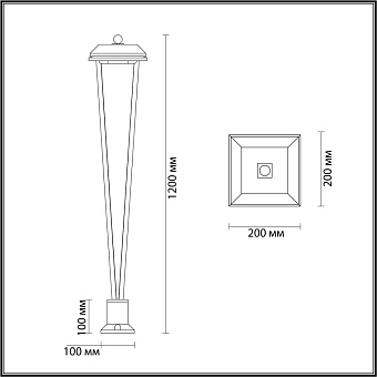Светильник ландшафтный Odeon BEARITZ 6655/12GA 12Вт IP65 LED чёрный