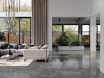Лаппатированный керамогранит KERAMA MARAZZI Риальто Нобиле SG649122R серый тёмный 60х60см 1,8кв.м.