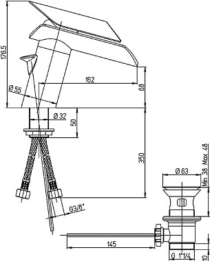 Смеситель для раковины Paini Morgana 73PW211LH никель
