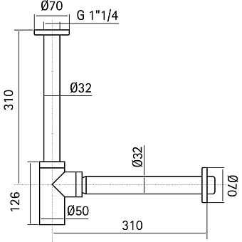 Сифон для раковины Cisal ZA004130D1