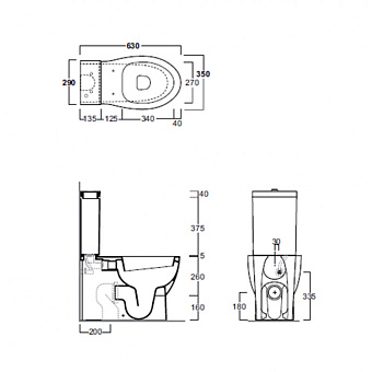 Сливной бачок SIMAS Lft Spazio LFT26 bi