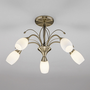 Люстра потолочная Eurosvet Ginevra 30280/5 античная бронза 40Вт 5 лампочек E14