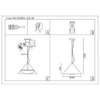 Светильник подвесной ST Luce TRESOR SL6501.413.01 12Вт LED